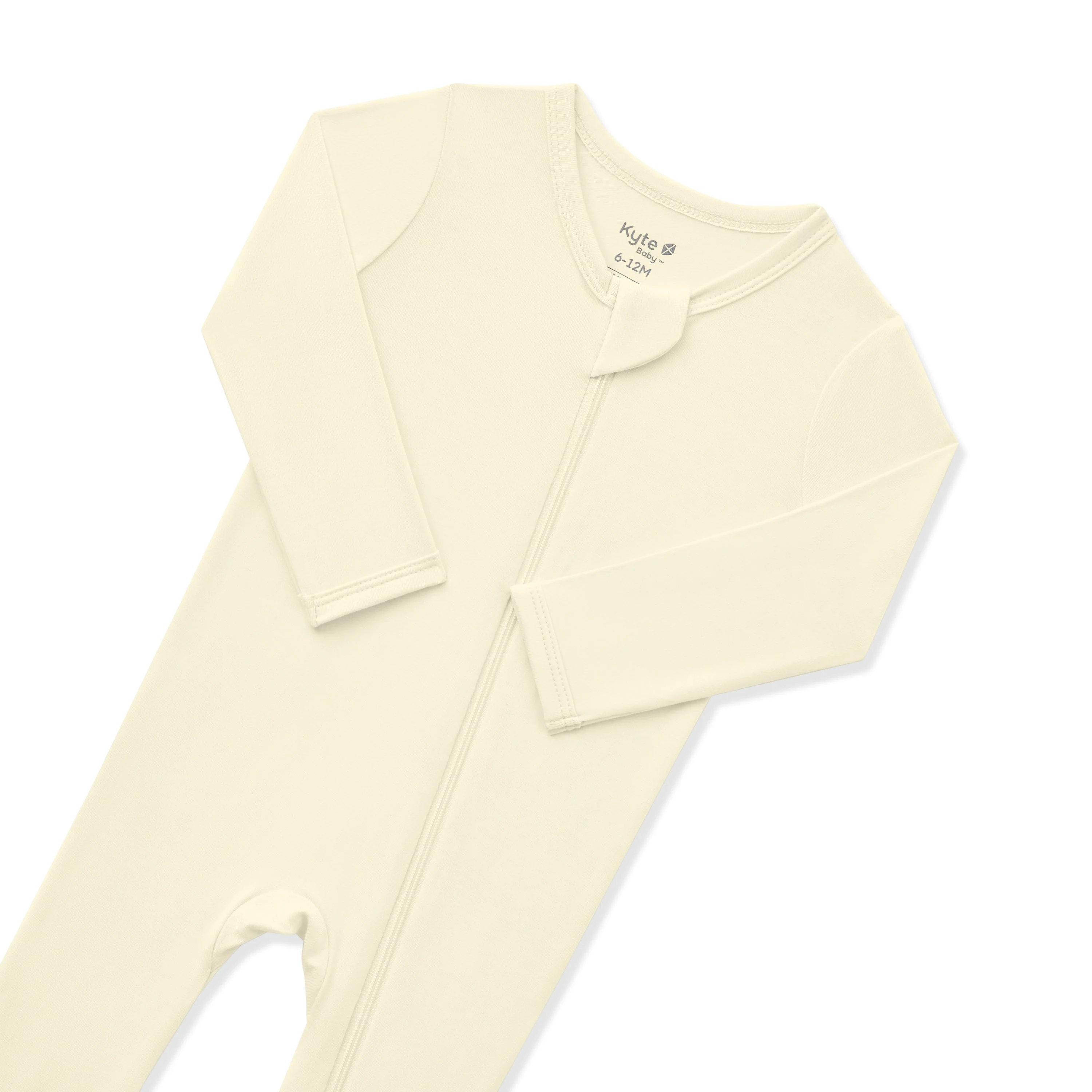 Zippered Footie - Chamomile by Kyte Baby - Image 6