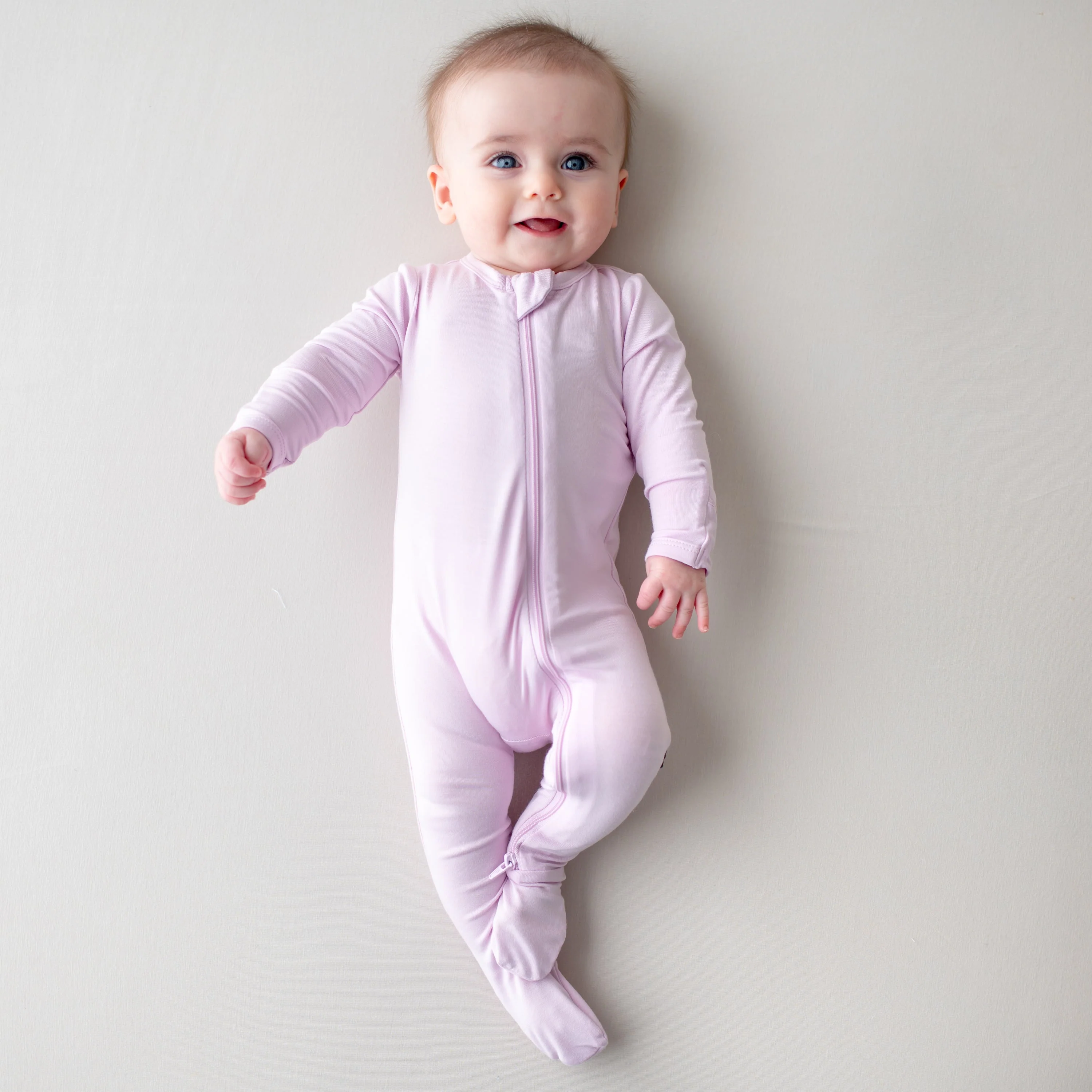 Zippered Footie - Thistle by Kyte Baby - Image 3
