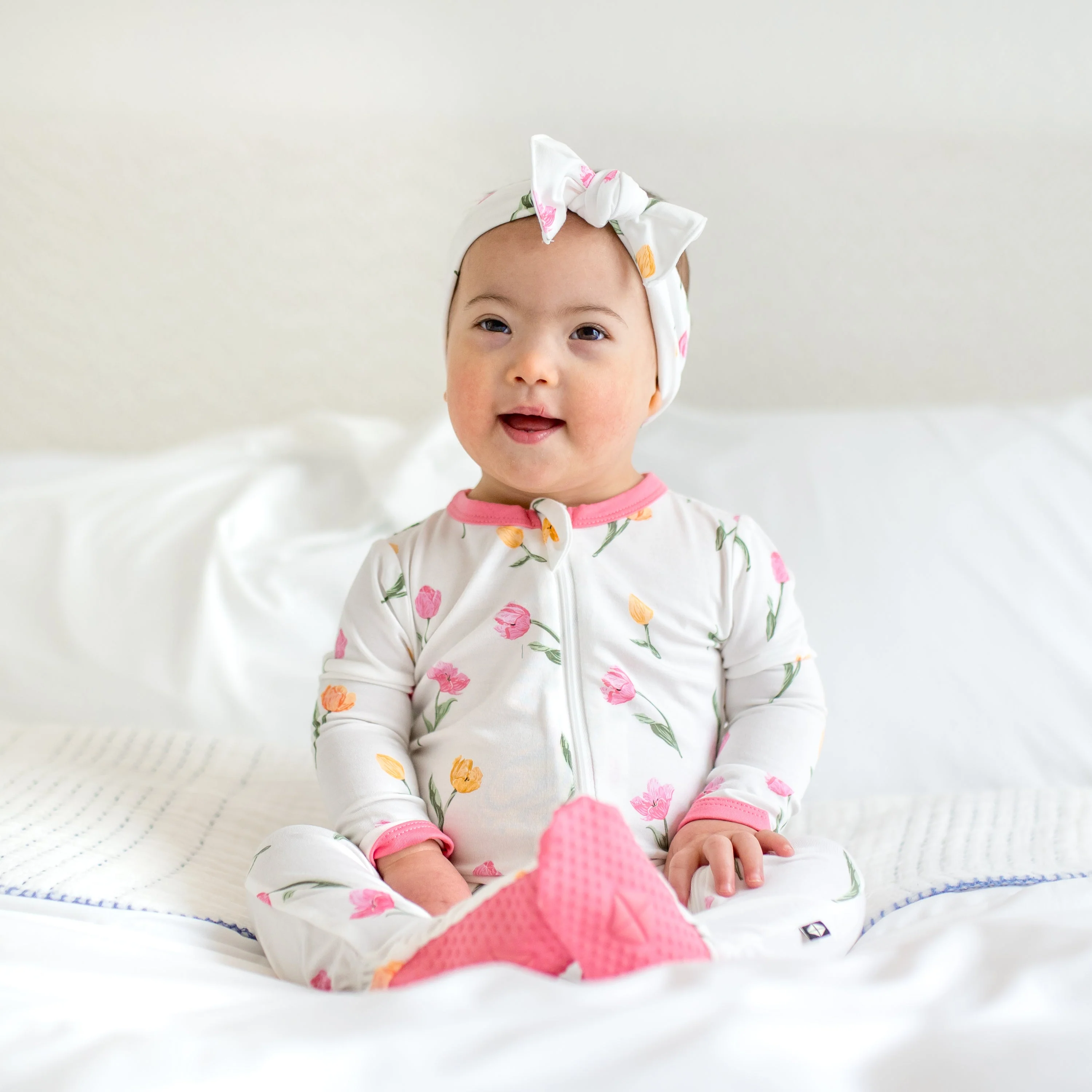 Zippered Footie - Tulip by Kyte Baby - Image 2