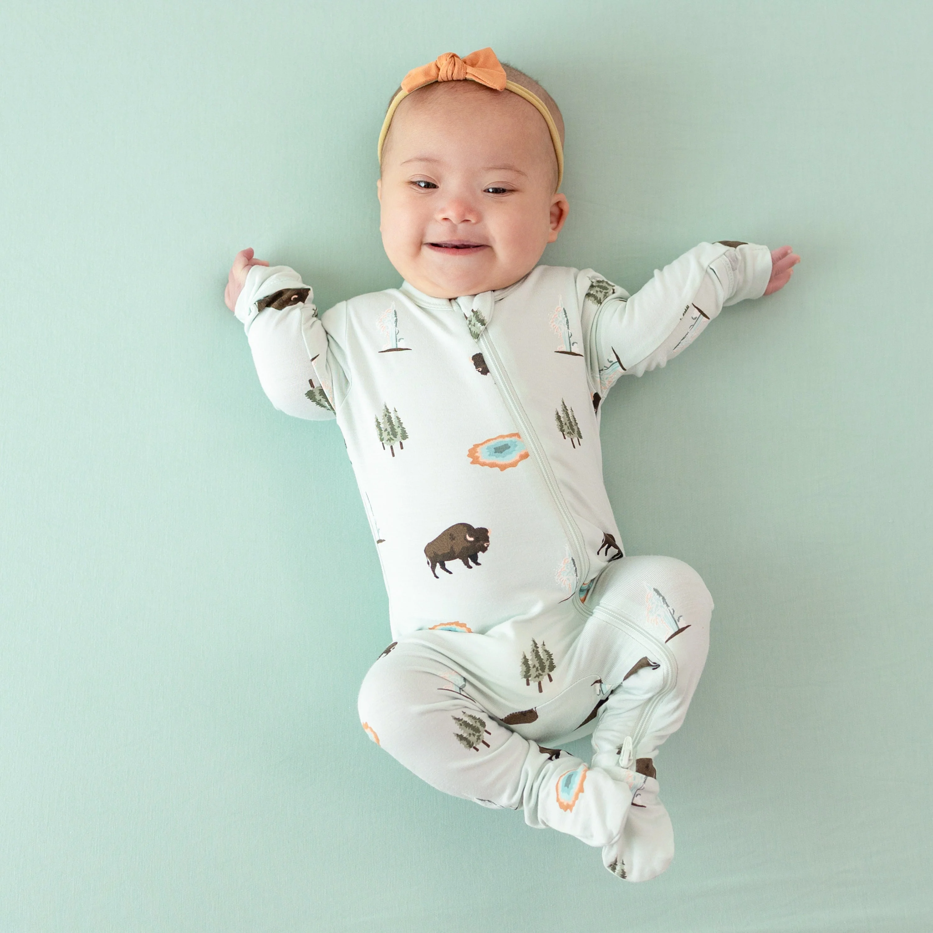 Zippered Footie - Yellowstone by Kyte Baby - Image 2