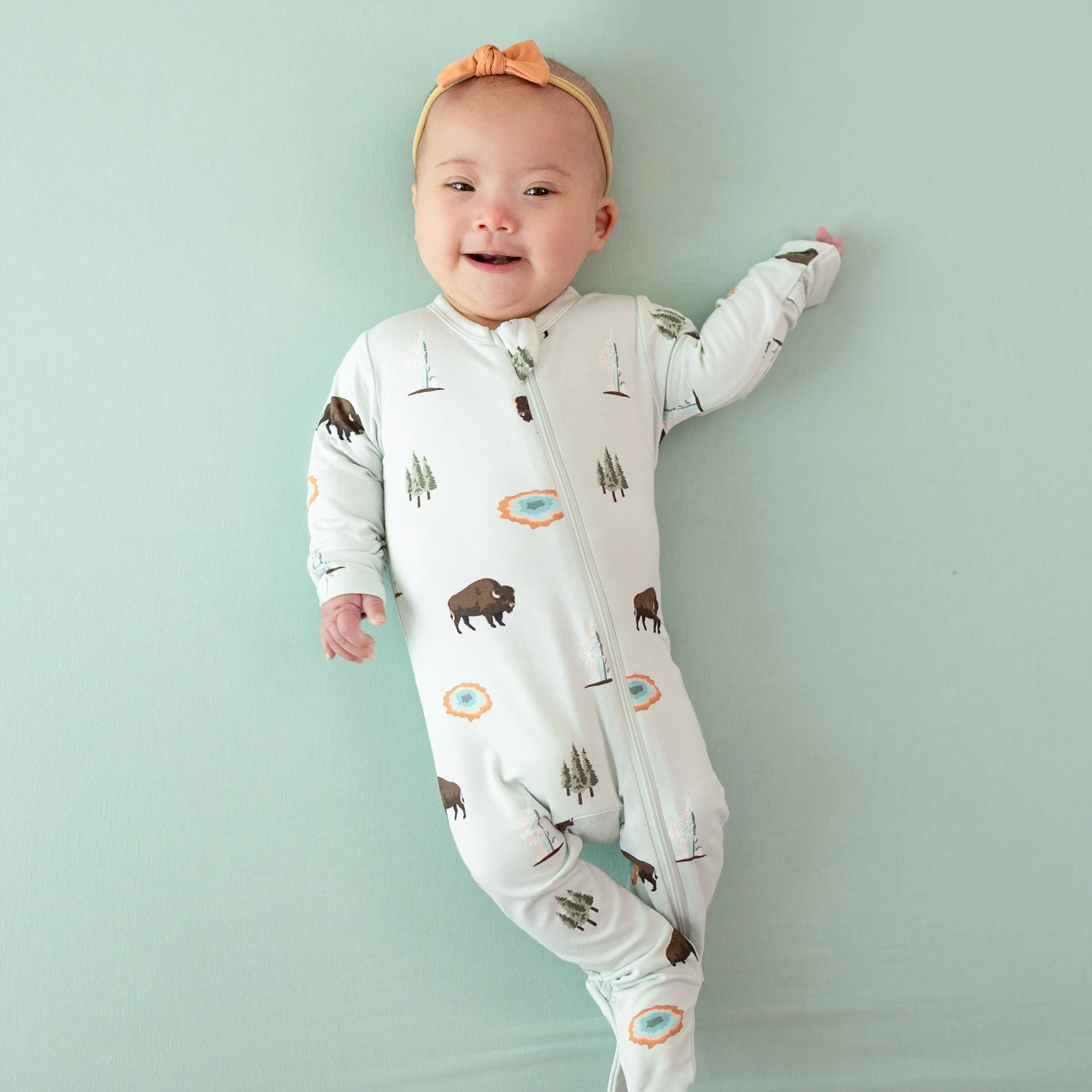 Zippered Footie - Yellowstone by Kyte Baby - Image 3